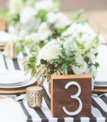 Hochzeit - DIY Midcentury Tabellen-Zahlen