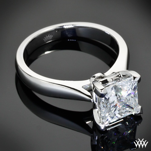 Wedding - Platinum "Legato Sleek Line" Solitaire Engagement Ring