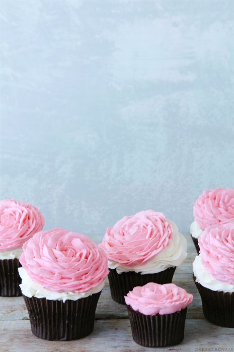 Mariage - Rose Cupcakes Via Boulangers Royale