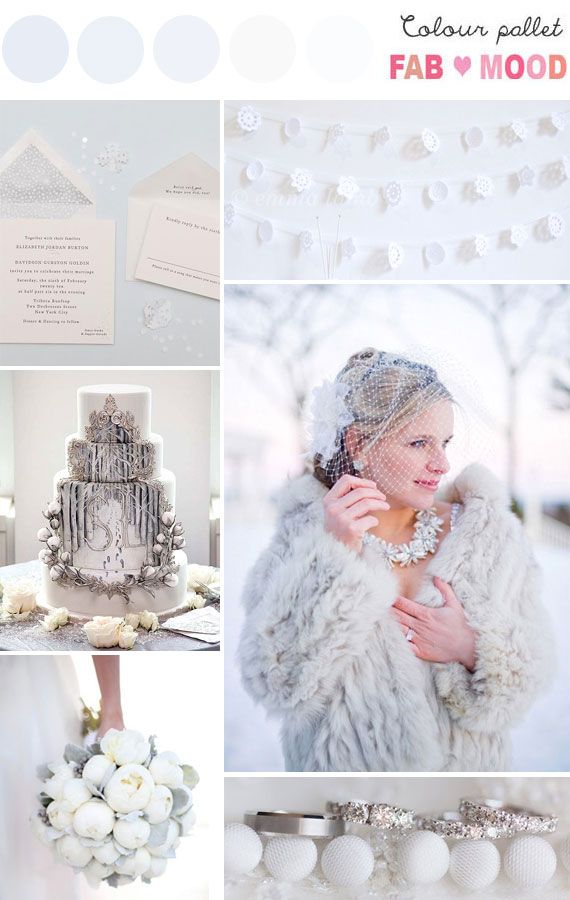 Wedding - Sparkly White Winter Wedding Board 