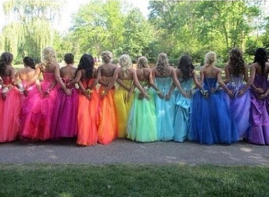 Rainbow Wedding Rainbow Bridesmaid Dresses Weddbook