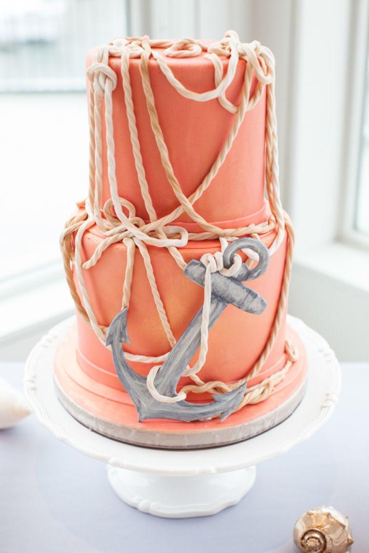 Wedding - Modern Nautical Peach And Gray Wedding Inspiration