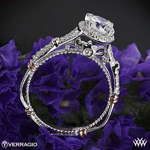 زفاف - البلاتين Verragio ملتوية سبليت شانك الماس خاتم الخطوبة