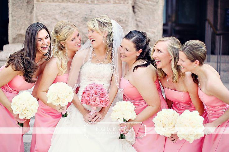 Wedding - Pink Bridesmaid Dresses. 