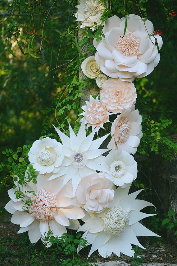 Wedding - Paper Flower Themed Bridal Inspiration 