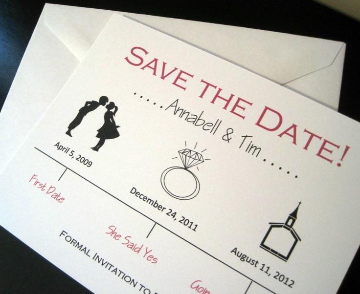 Hochzeit - Timeline Save The Date Hochzeitskarten