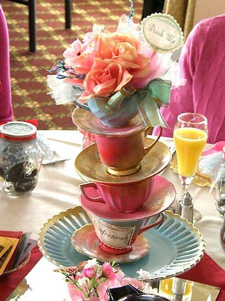 Wedding - Custom Auction For 2 Teacup Centerpieces