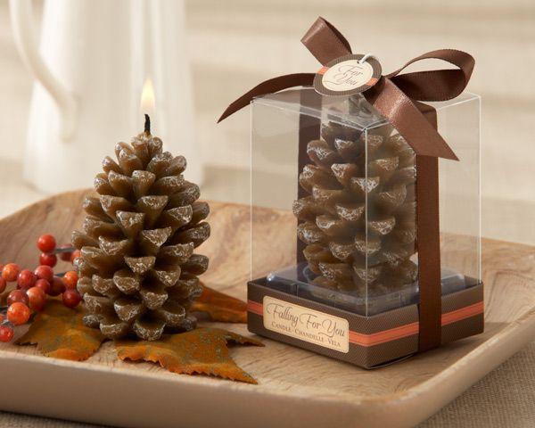 Wedding - "Falling For You" Scented Pine Cone Candle (Set Of 4)