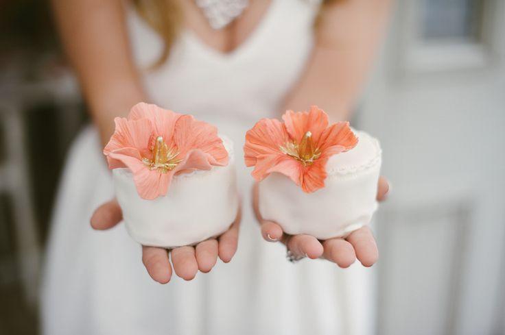 زفاف - مصغرة الزهور الكعك!