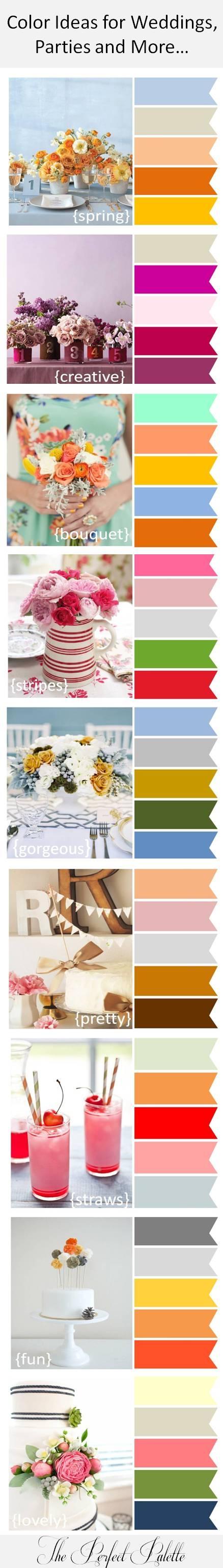 Wedding - Color Ideas For Weddings, Parties And More...