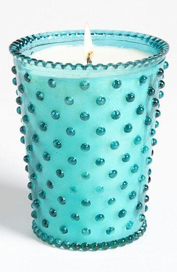 Wedding - Hobnail Glass Candle  