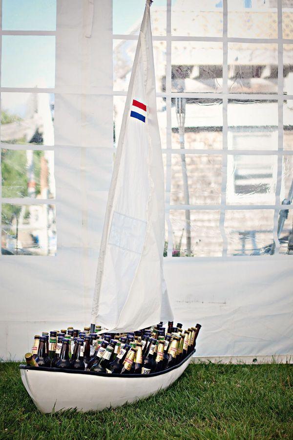 Wedding - Sailboat Cooler! What A Perfect Touch For A Nautical Wedding!