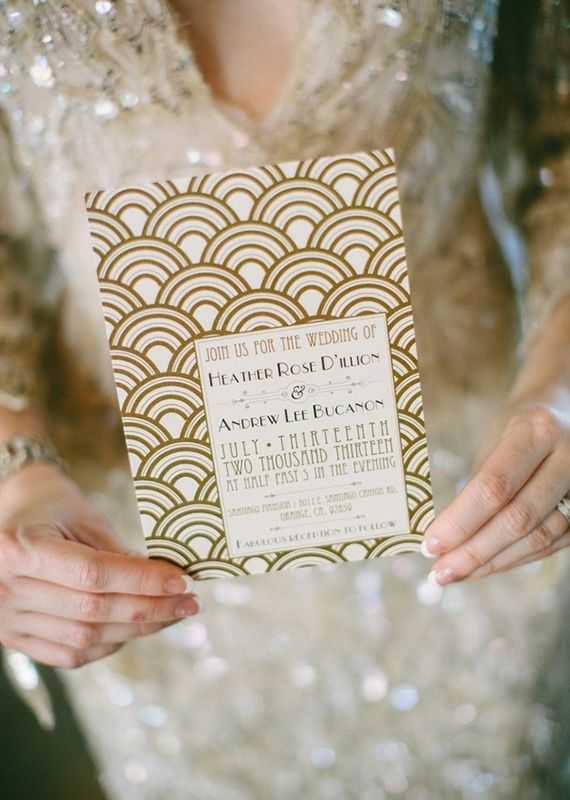 Wedding - Gatsby Inspired Invitations 