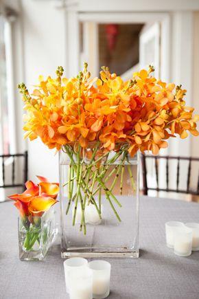 Hochzeit - Schöne orange Orchideen