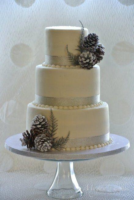 Mariage - Gâteau de mariage d'hiver