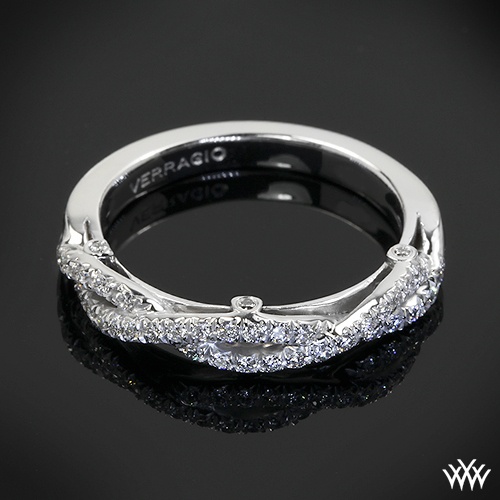 Hochzeit - 18k White Gold Verragio Geflochtene Diamant-Hochzeit Ring