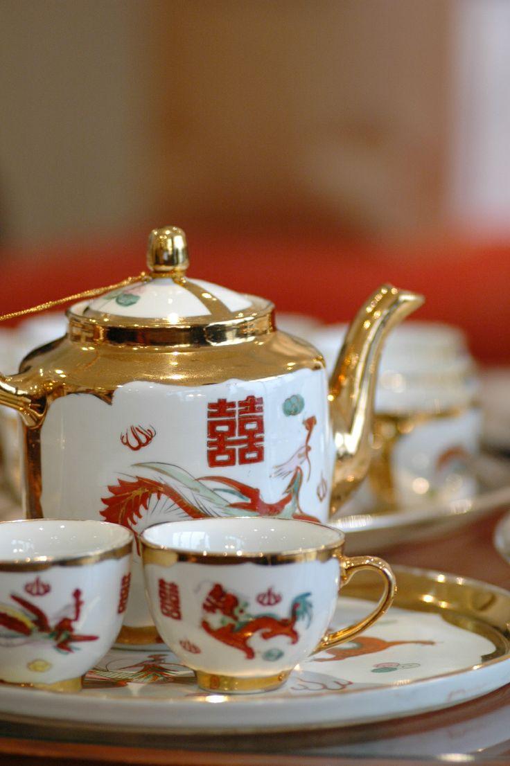 زفاف - الصينية حفل زفاف وعاء الشاي