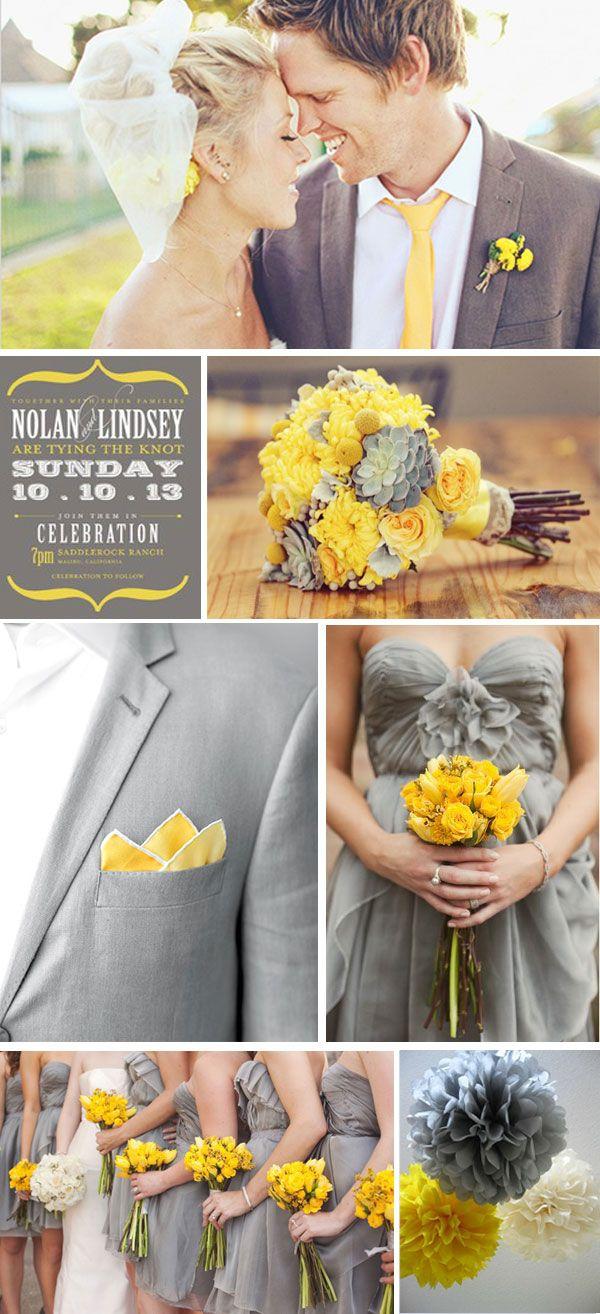 Wedding - Yellow And Gray 