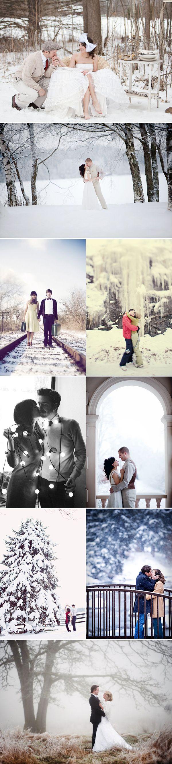 Hochzeit - Winter-Engagement Fotos