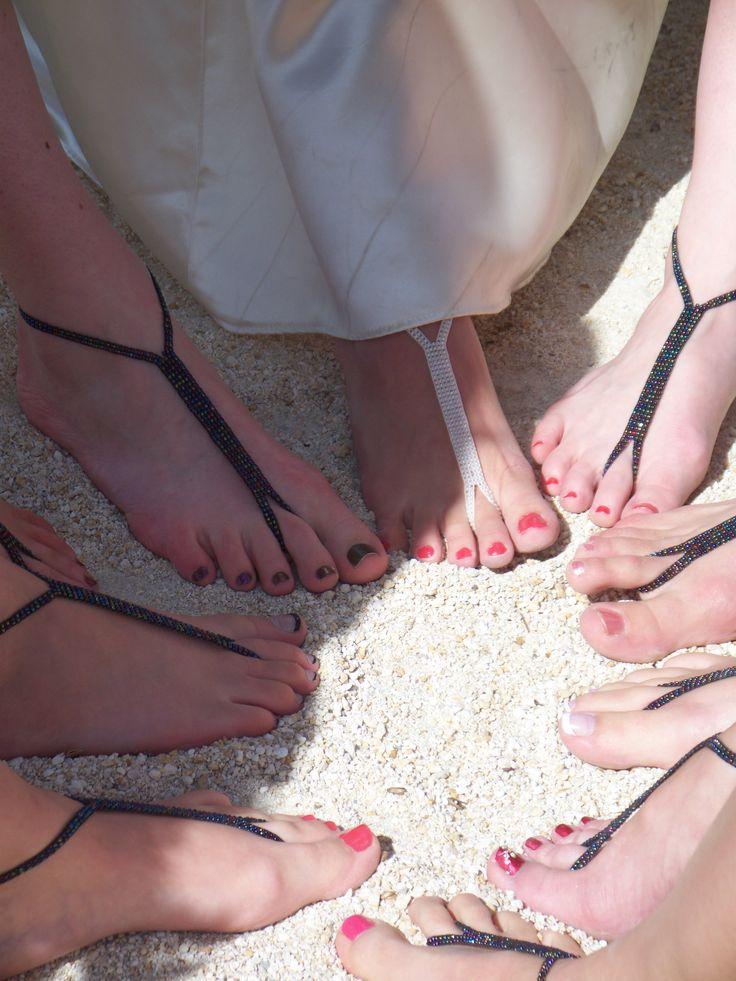 Wedding - Bride & Maids Beach Sandals 