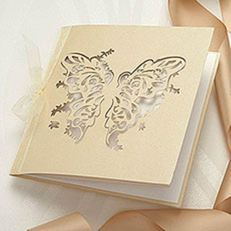 Mariage - Élégant de papillon d'invitations de mariage