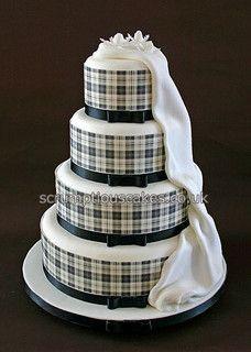 Mariage - Tartan gâteau ..