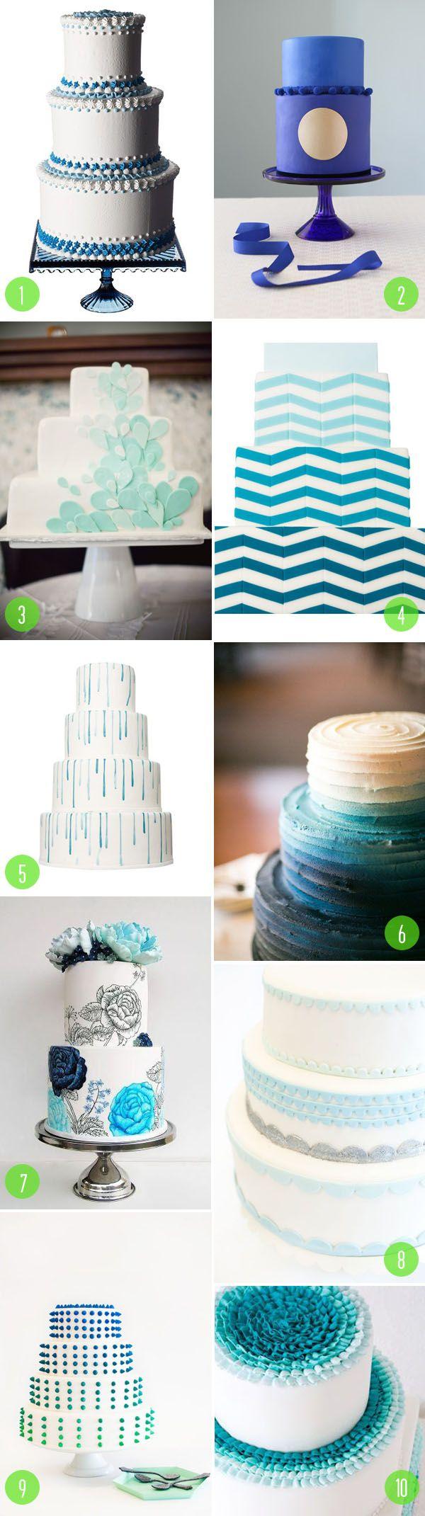 زفاف - أعلى 10: كعك الزفاف الأزرق