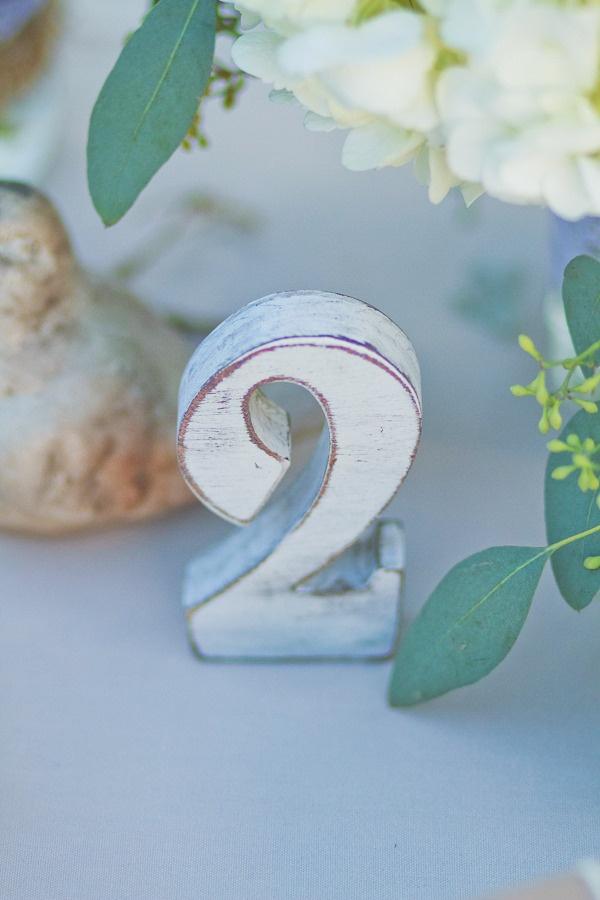 Wedding - Shabby, Rustic White Table Numbers 