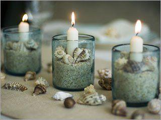 Wedding - Shell And Sand Candles 