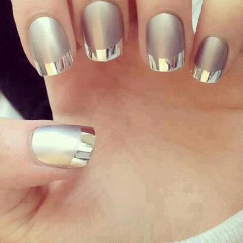Mariage - Argent. Grey. Gray. Nails
