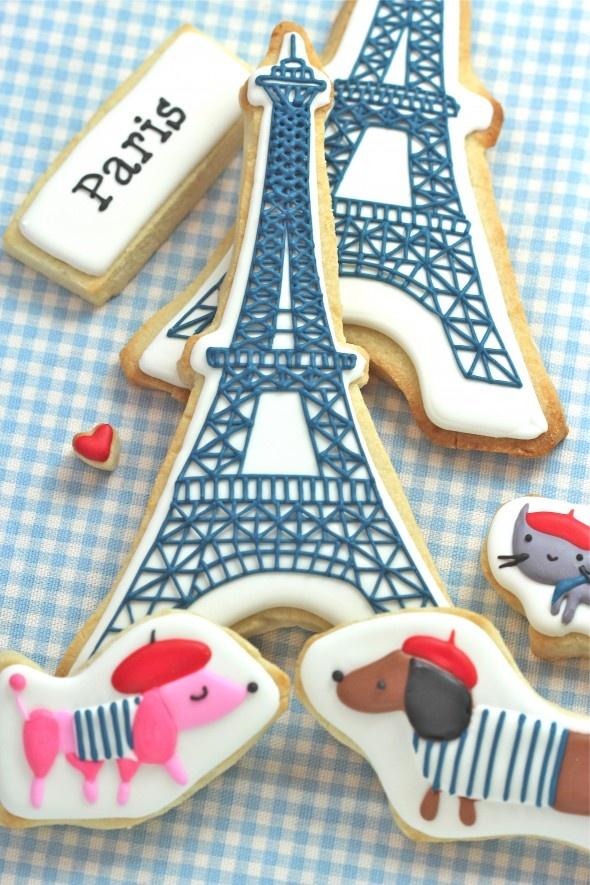 Mariage - Décorez cookies, Style parisien.