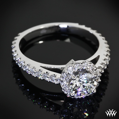 زفاف - 18K الذهب الأبيض "أمفورا" الماس خاتم الخطوبة