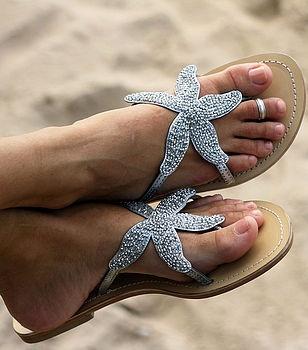 Hochzeit - Starfish Perlen Sandale. WOLLEN