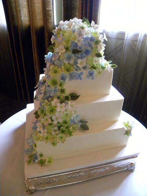Image result for hydrangea wedding cake