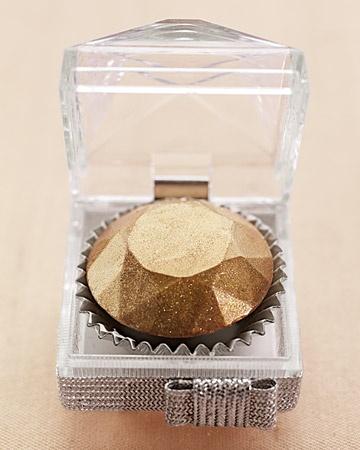 Wedding - Favor Ring Boxes With Gold Truffles 