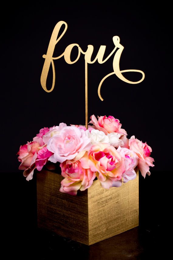 Wedding - Gold Wedding Table Numbers