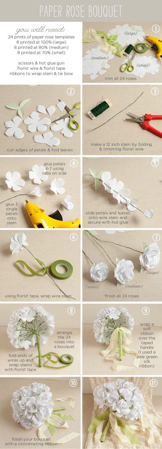 Wedding - How To Make A Paper Rose 