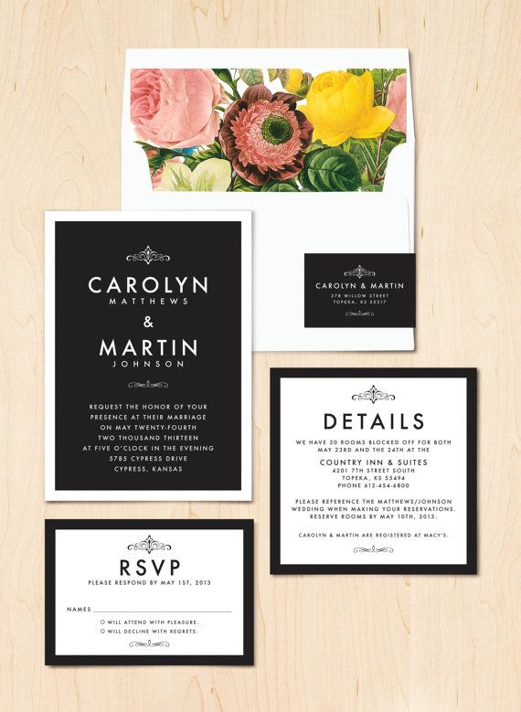 Wedding - Modern Elegant Wedding Invitation - Deposit