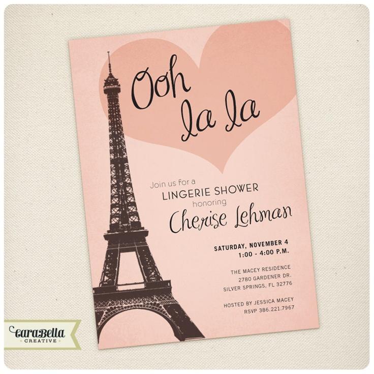 Wedding - Paris Bridal Shower Invitation, Printable