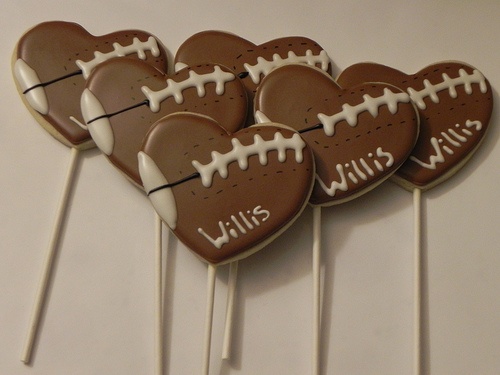 Wedding - Football Valentine Cookies 