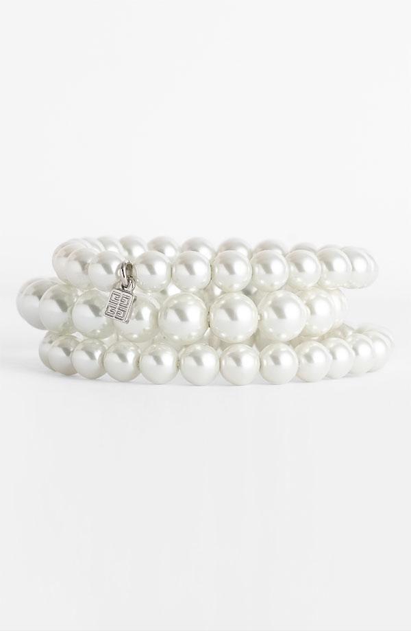 Mariage - Givenchy verre perle bracelets extensibles (lot de 3)