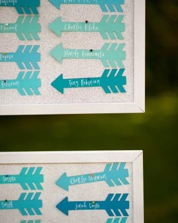 Wedding - Arrow Escort Cards 