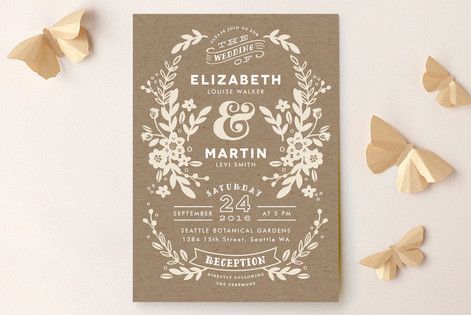 Mariage - Ampersand mariage Invitations florales