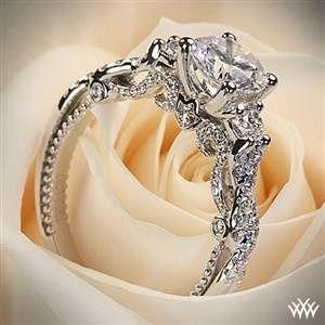 Свадьба - 18-каратное белое золото Verragio плетеные 3 камня обручальное кольцо