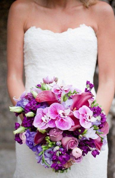 Wedding - Purple Bridal Bouquet 