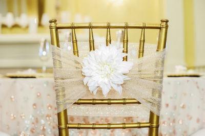 Wedding - Champagne Wedding Chair Accents 