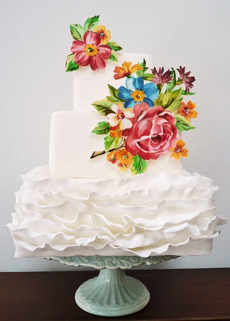 Hochzeit - Ruffle Kuchen