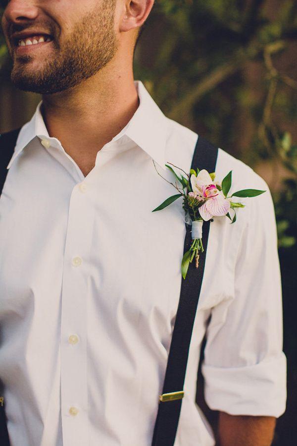 Wedding - Orchid Boutonniere 