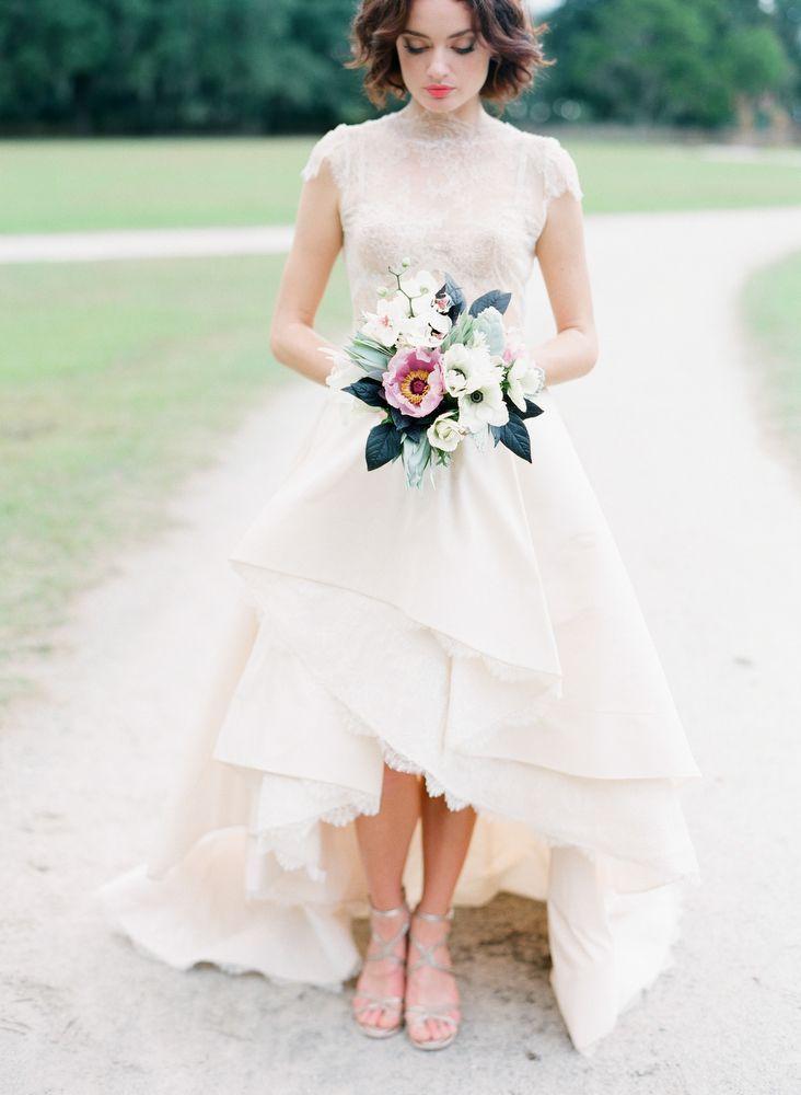 Wedding - Rivini Lace Topped Wedding Dress 