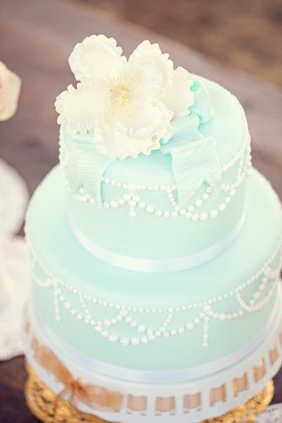 Wedding - Mint Green Wedding Cake 